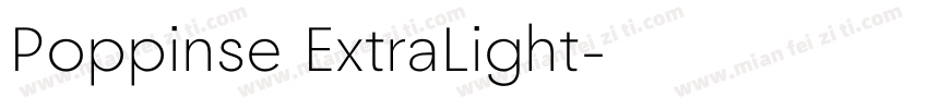 Poppinse ExtraLight字体转换